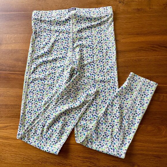 PATAGONIA Floral Capilene Midweight Bottom Girls L 12 NEW Base Layer Pants NWT - Picture 2 of 10